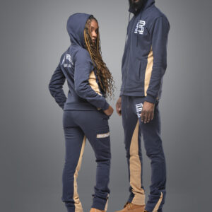 New Wave Jogging Suit - Navy/Tan
